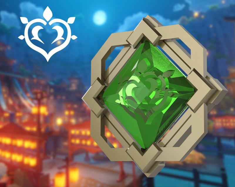 Liyue dendro vision genshin impact 3d print cosplay stl files