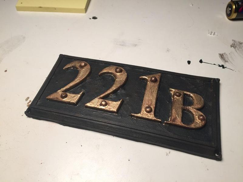 221B Baker Street Door Panel
