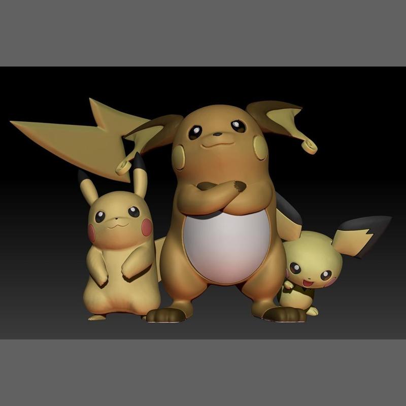 Pokemon Pichu Pikachu Raichu