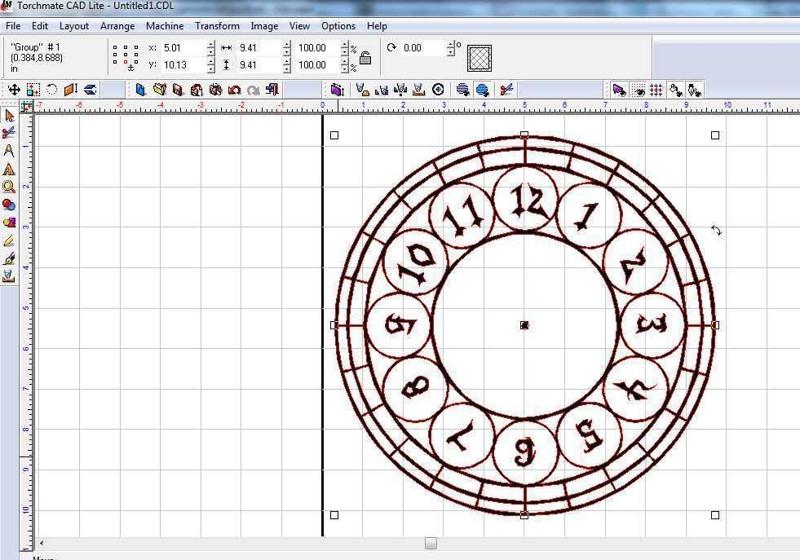 Clockface for laser engraver or cnc plasma