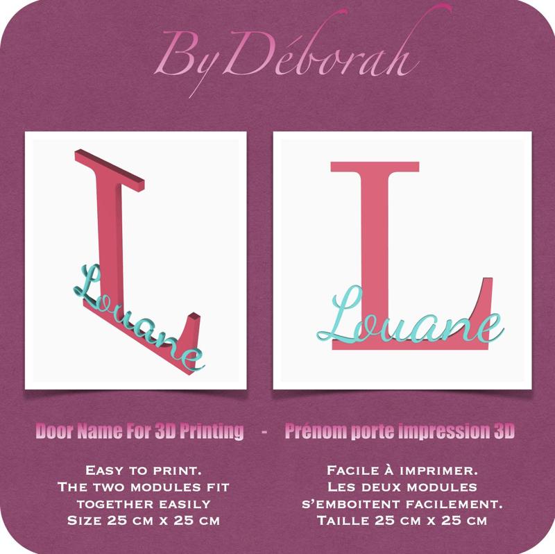 First name LOUANE for bedroom door