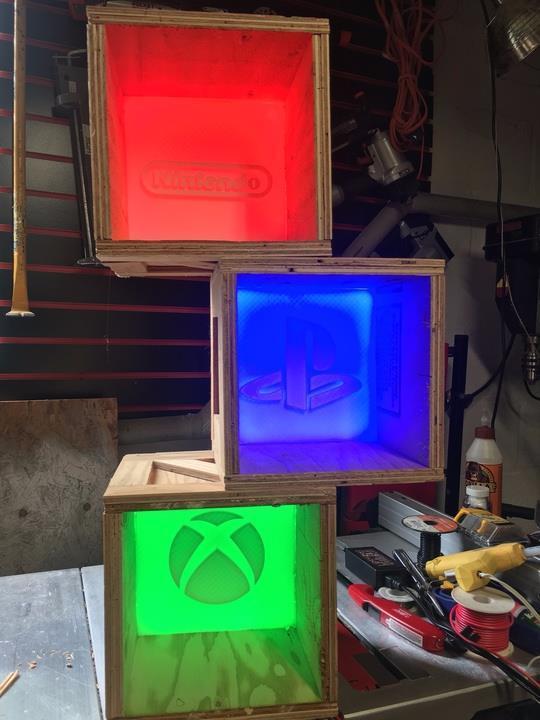 Game Console panels for box cover/insert