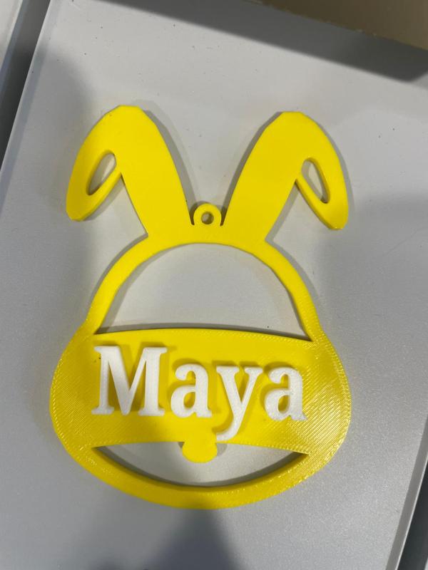 Easter Basket Tag, Bunny Gift Tag, Personalized Easter Name Tag