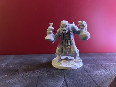 Scientist mini TTRPG Brass Lantern Minis