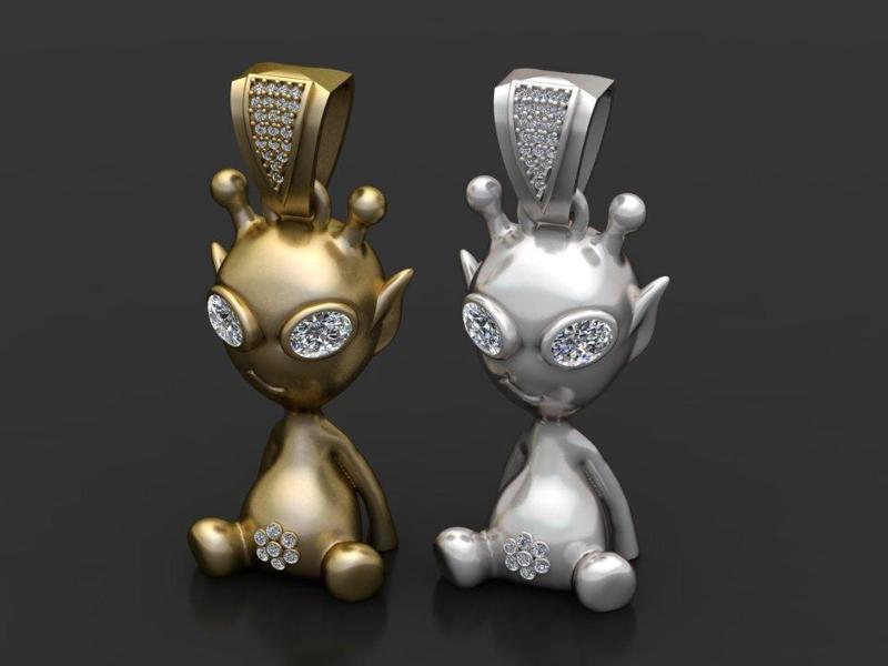 BABY ALIEN PENDANT 3D printable model
