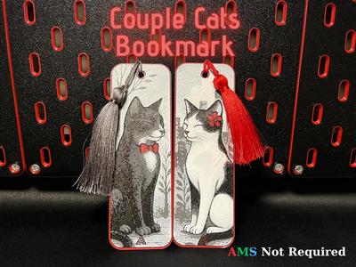 Romantic Cat Couple Bookmarks