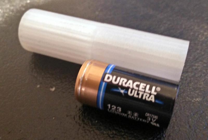 CR123A (16340) to 18650 adapter.