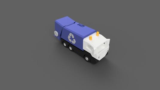 Garbage Truck with Real Mechanisms