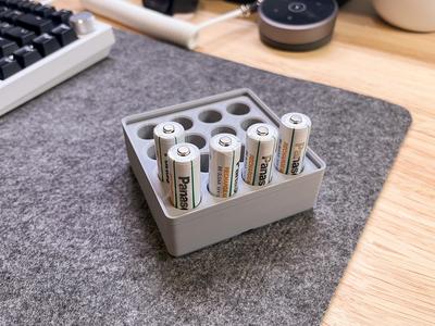 Gridfinity Bin - AA Batteries (2x2x4)