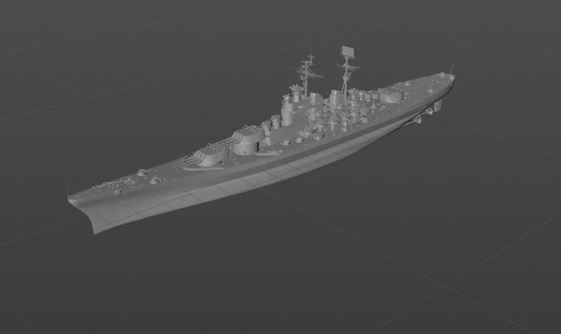 3D digital model of the Russian "Kremlin" class battleship