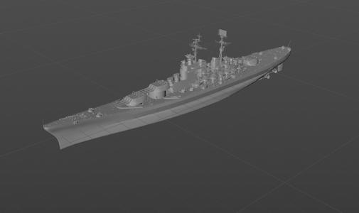 3D digital model of the Russian "Kremlin" class battleship