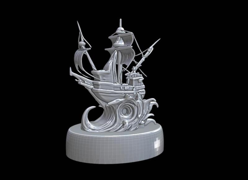 Ship in Deep Waters I278 Gift Bust Figure Unique & Detailed 3D Print Model