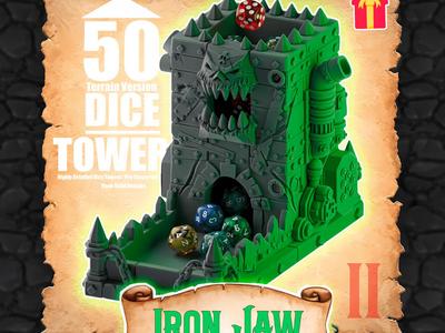 50 Dice Towers II–3D Printable Collection–Iron Jaw