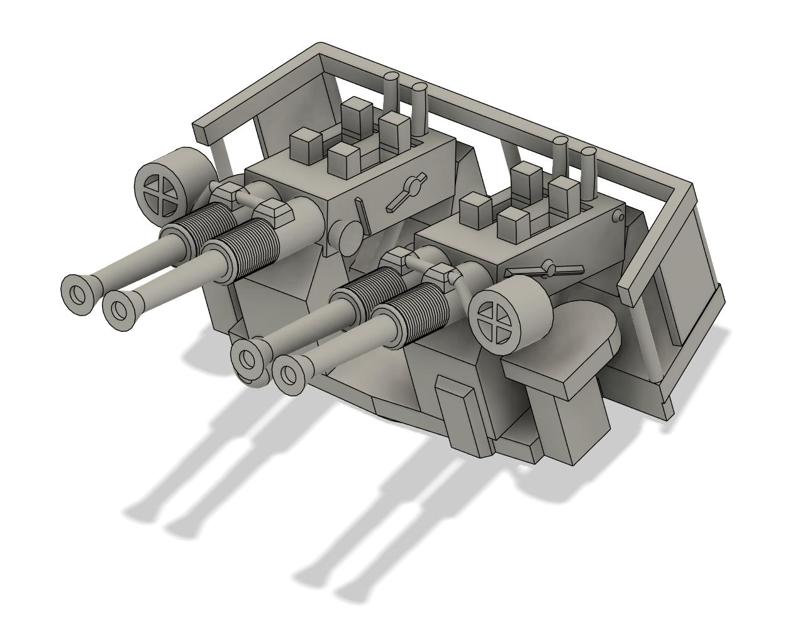 Quad 40mm for 1/350th scale
