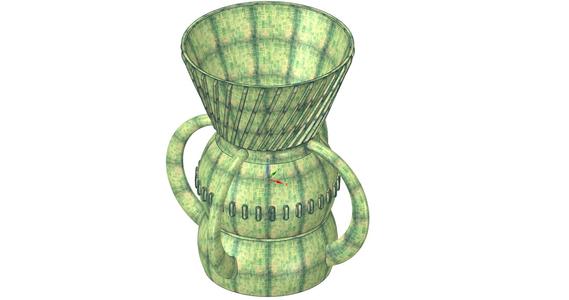 industrial style vase cup vessel v43 for 3d-print or cnc