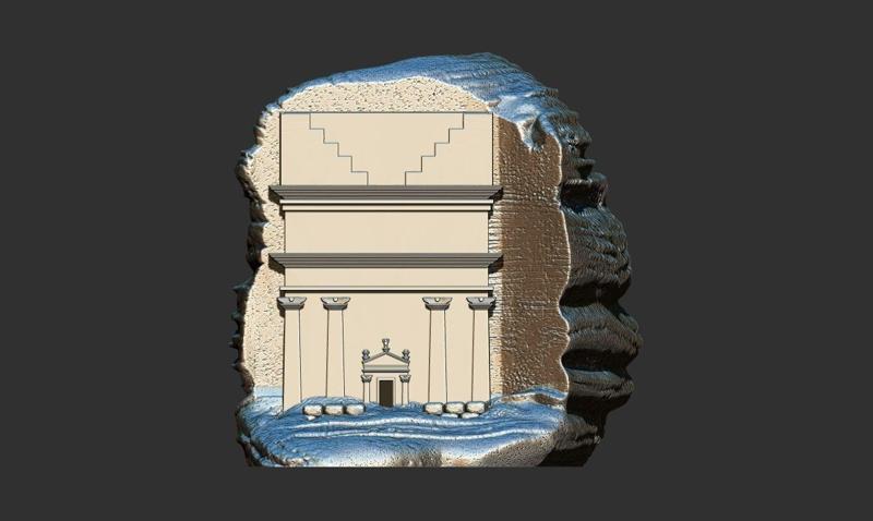 Al-Ula Rock Palace Qasr al Farid Madain Saleh 3d model
