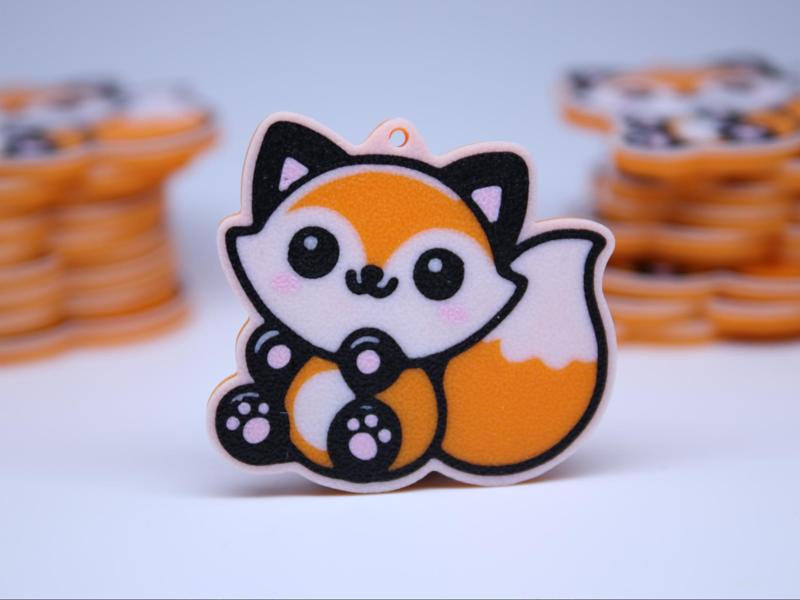 Cute Fox Keychain and Magnet