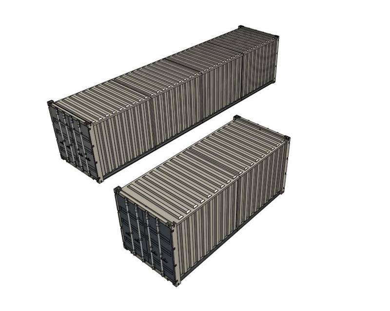 1/14 Scale 40ft & 20ft Shipping Containers