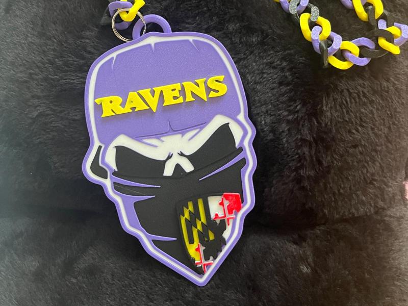 Baltimore Ravens Skull **UPDATED** 5 COLORS 1 AMS
