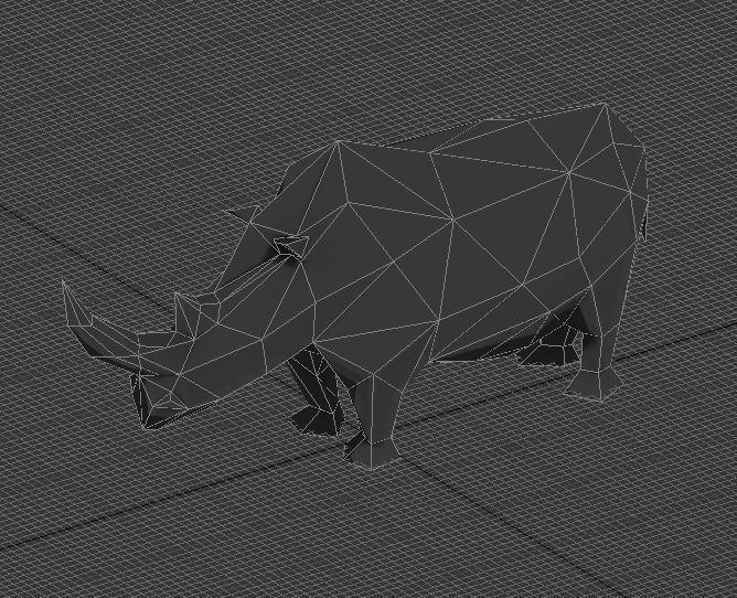 Rhinoceros Low poly