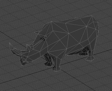 Rhinoceros Low poly