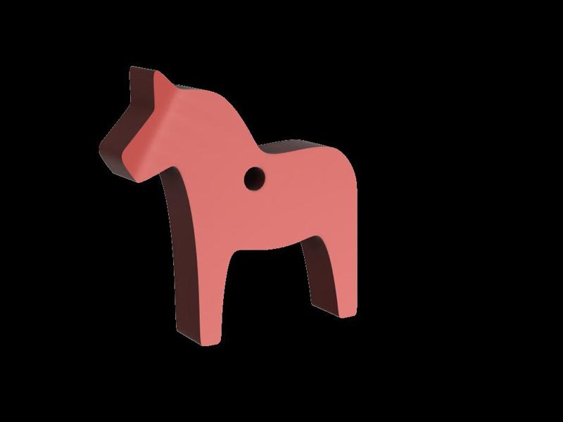 Small Dala horse earring/keychain