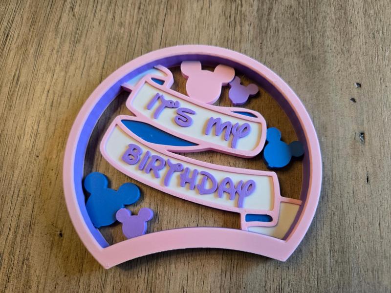 Birthday Disney ear for 5 magnet headband