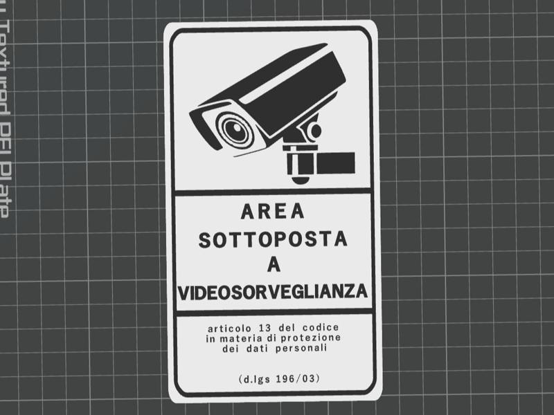 video surveillance area sign
