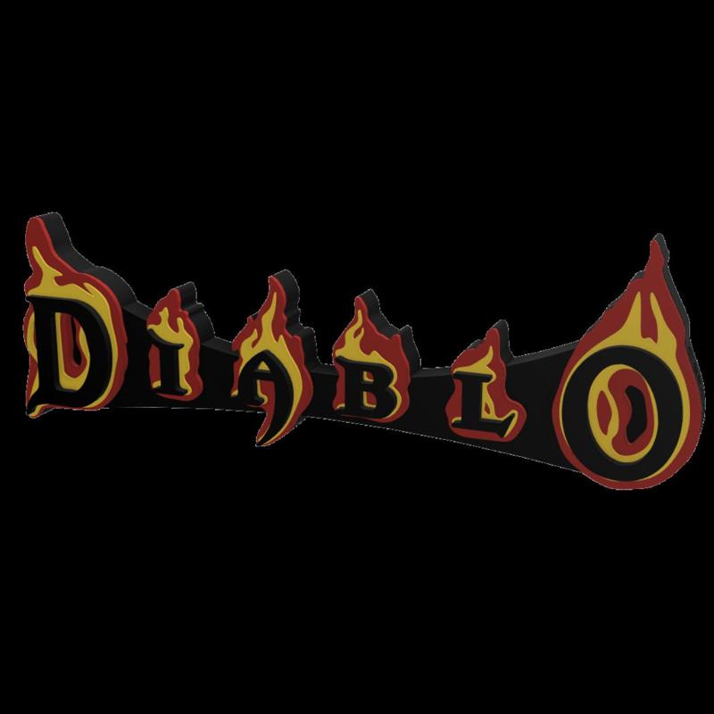 3D MULTICOLOR LOGO/SIGN - Diablo