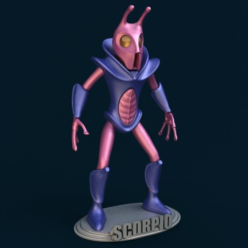 Retro figure SCORPIO Alien by Major Matt Masson