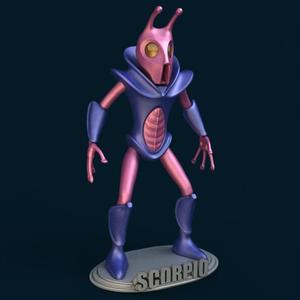 Retro figure SCORPIO Alien by Major Matt Masson