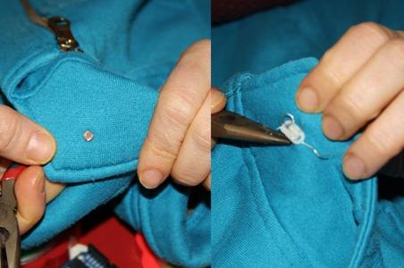 Sewable LED (or other 2 leg component) holder