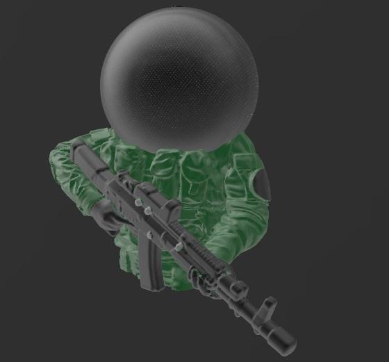 2 em 1 Porta Trecos e Suporte Alexa Echo Dot 4a e 5a Geração War Soldier