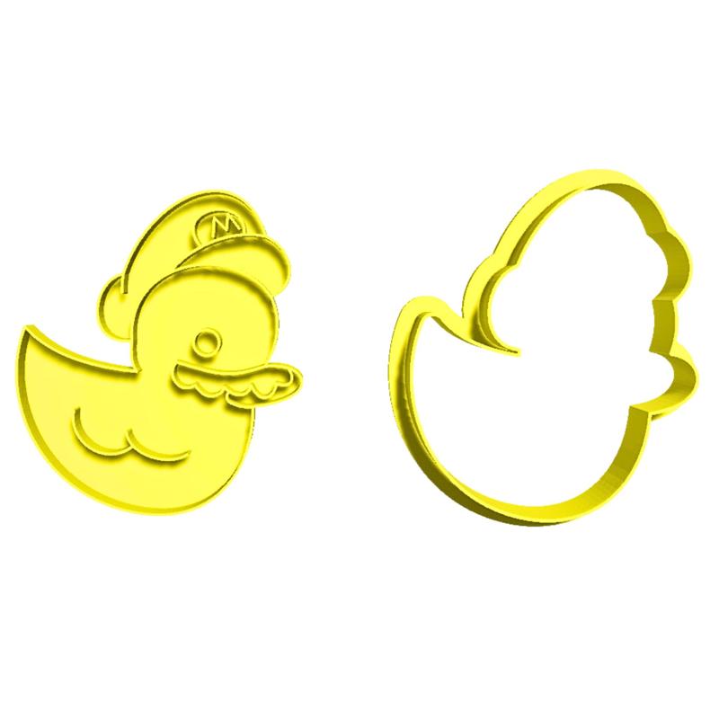 Duckie mario bros Kawaii cute Duckies cookie cutter/ cookie cookie stamp