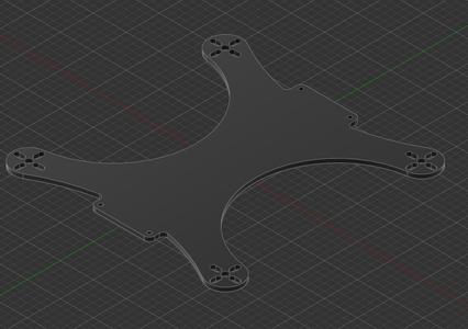 Drone frame 5-inch (quadcopter) - base plate