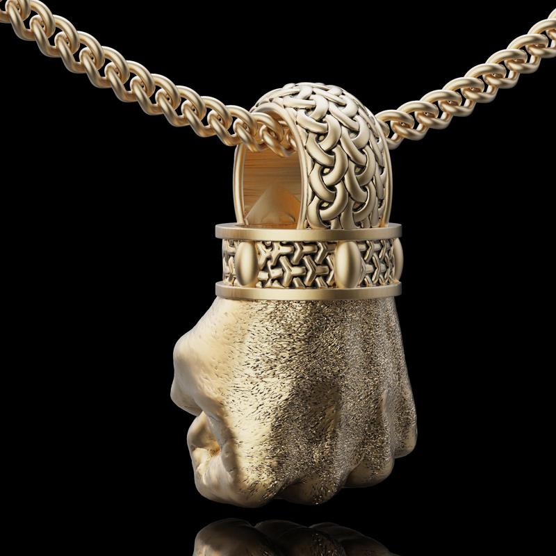 punching hand fist pendant