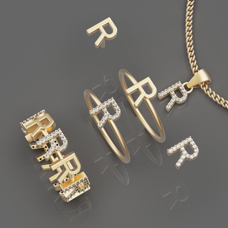 Alphabet letters Q set