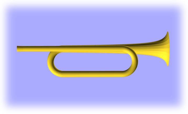 Bb3 natural trumpet (Trompette Si bémol 3 naturelle) same harmonics as a valve trumpet