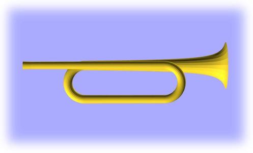 Bb3 natural trumpet (Trompette Si bémol 3 naturelle) same harmonics as a valve trumpet