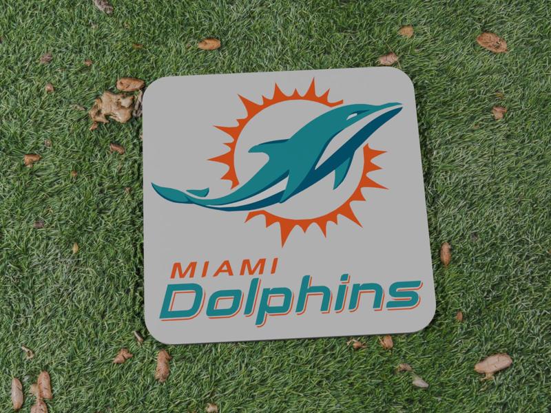 Miami Dolphins Square Coaster