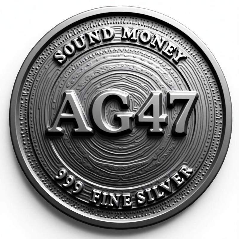 sound money ag47 999 fine silver coin token wall art
