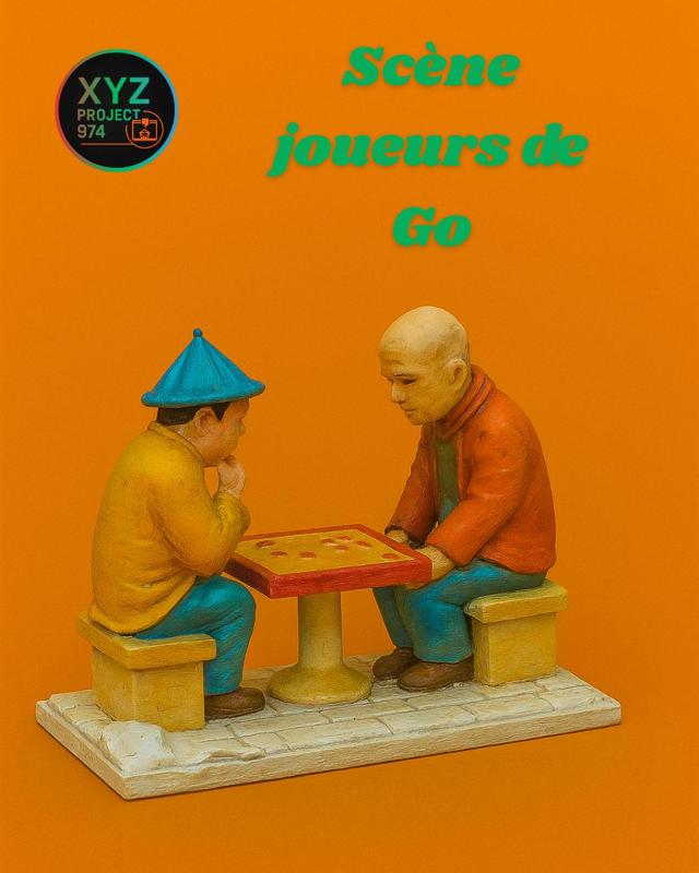 Asian figurines Go players 🏮