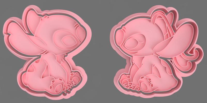 STITCH AND ANGELA CUTTER FOR COOKIE AND FONDANT