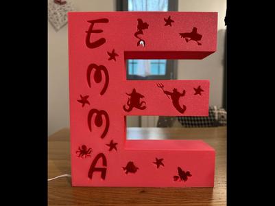 Emma name lamp Disney Little Mermaid theme