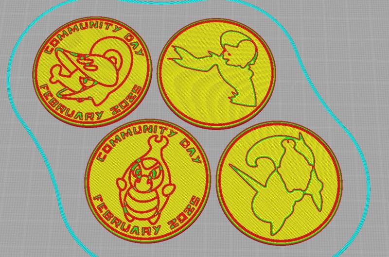 Pokemon Go Community Day #98 coin - Karrablast/Shelmet