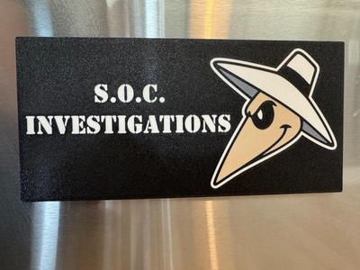 SOC Investigations Sign