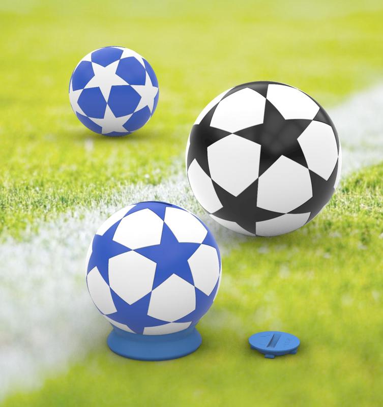 Soccer ball piggy bank and Champions League - Soccer ball piggy bank