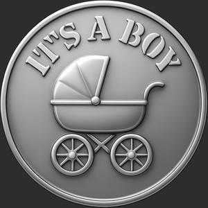 ITS A BOY COIN TOKEN WALL ART