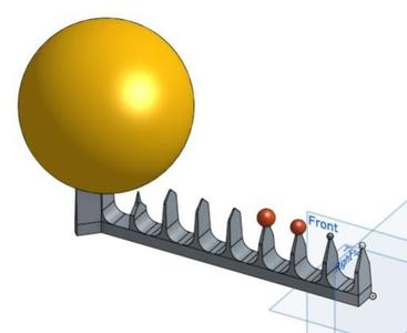 Solar System, planet size to scale