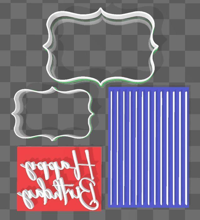 Elegant cutters and stamp for birthdays